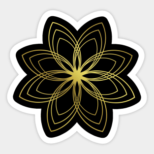 Flower abstract - Graphic - geometric design - graphic pattern Sticker